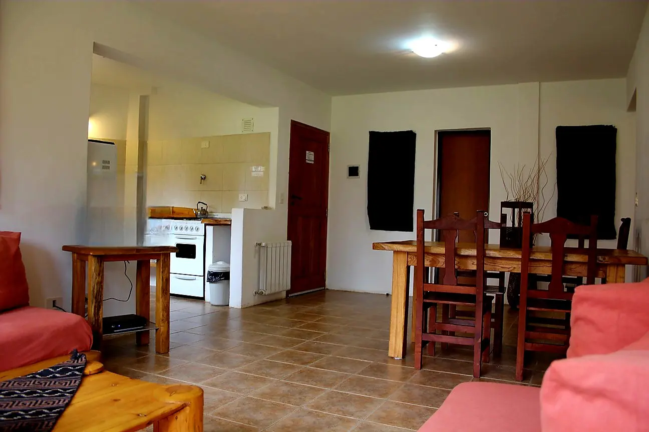 Living comedor con la cocina integrada